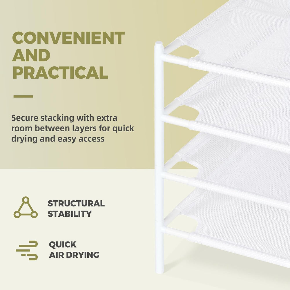 Sweater Drying Rack, 4-Pack Stackable Flat Mesh Clothes Drying Rack