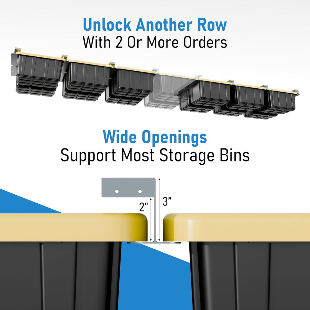 USA Based Overhead Garage Storage Rack, Connectable Heavy Duty Metal Ceiling ...