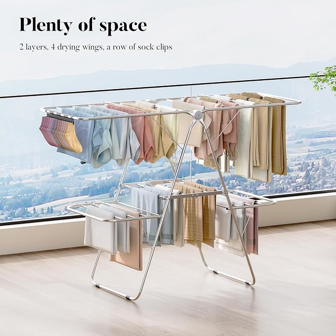 APEXCHASER Clothes Drying Rack