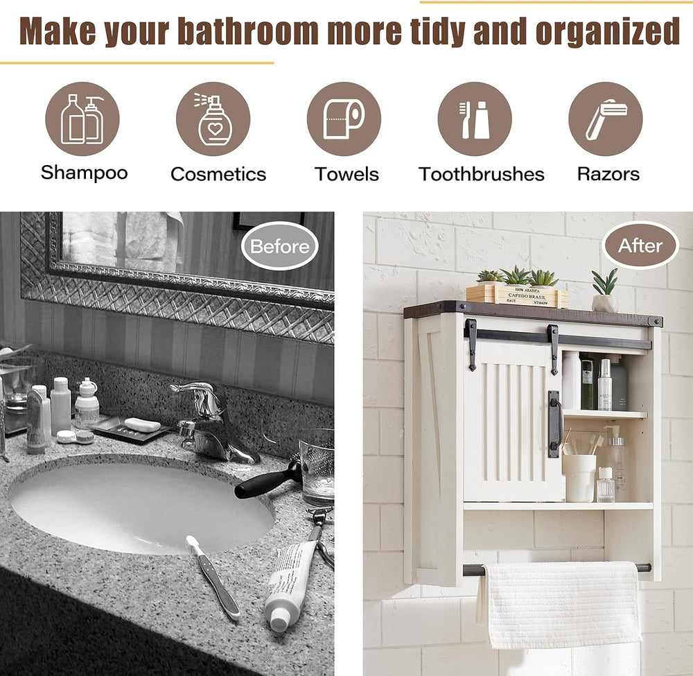 Minifeel Bathroom Wall Cabinet Medicine Cabinet Farmhouse