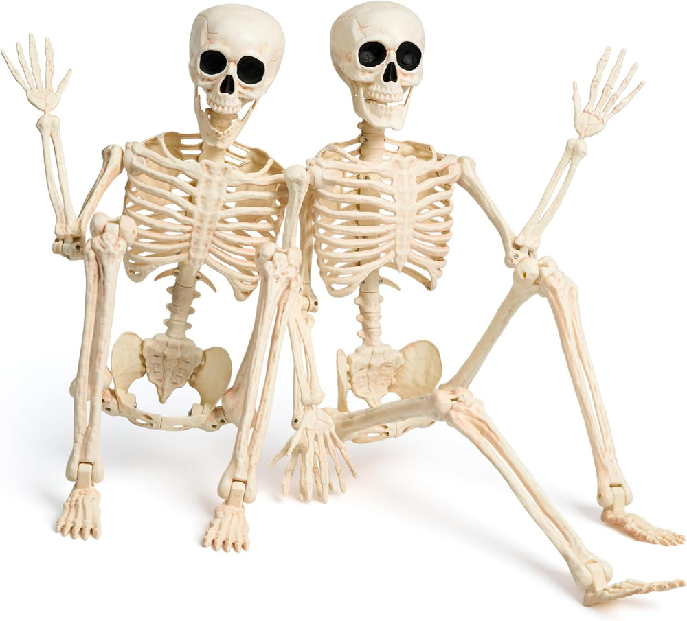 JOYIN 2PCS 36" Halloween Realistic Skeleton Decor, 3FT Full Body Stayabl...