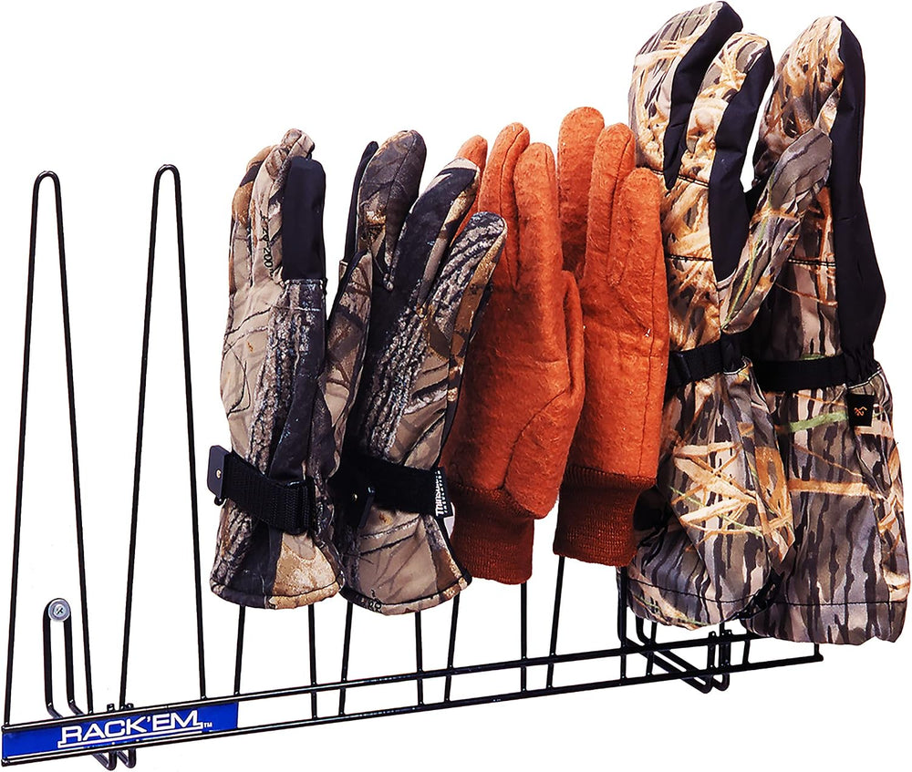 Rack'Em Glove Drying Rack - Wall Mount Dryer Racks for Hats, Gloves, Sock...