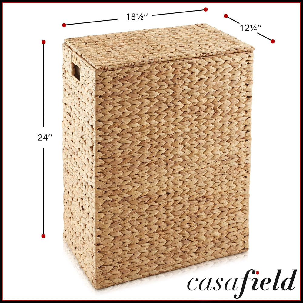 Casafield Large Laundry Hamper with Lid and Removable Liner Bag - Natural, Wo...