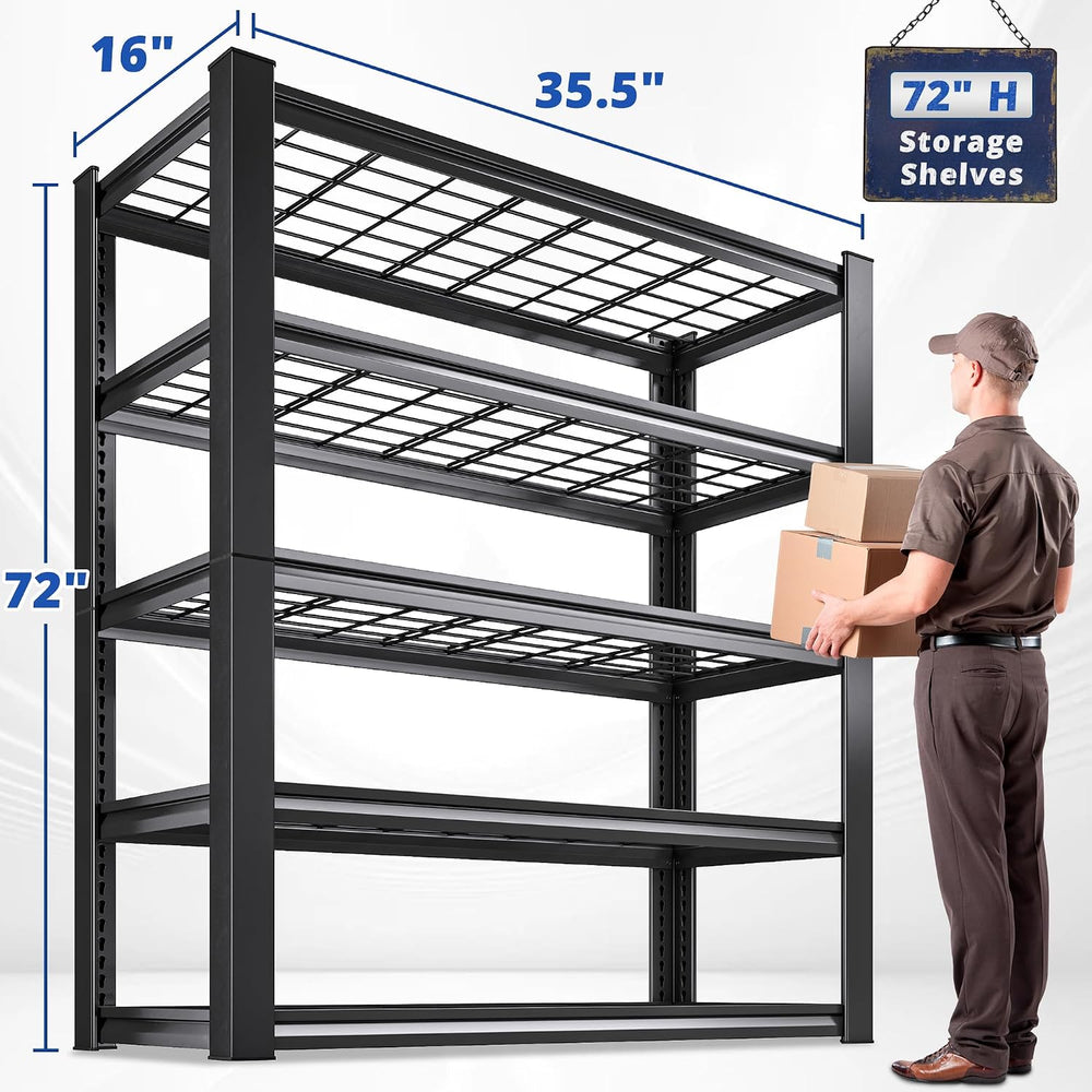 REIBII 5-Tier Garage Shelving, 3010Lbs Heavy Duty Shelf for Basement Shed