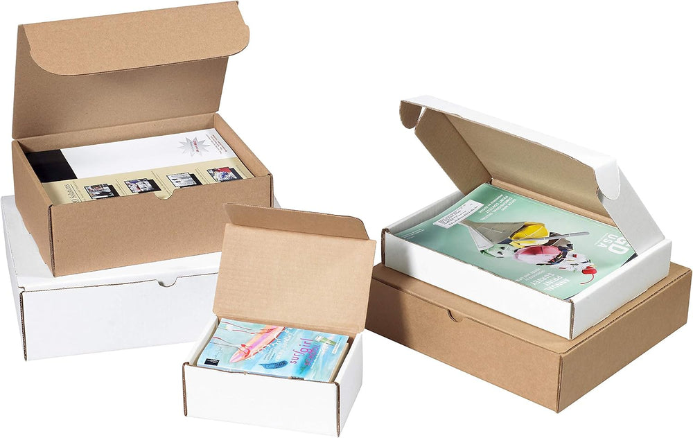 Box USA 18 Deluxe Shipping Boxes 18L x 12W x 2H, 50-Pack - White Box Mailers ...