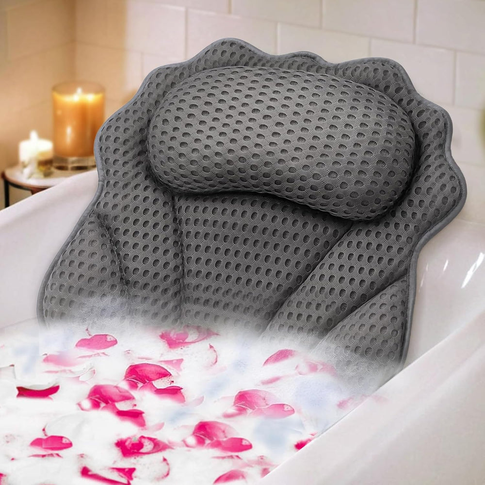 Bath Pillow RUVINCE Ergonomic Luxury Bathtub Pillow with Head,Neck, Shoulder ...