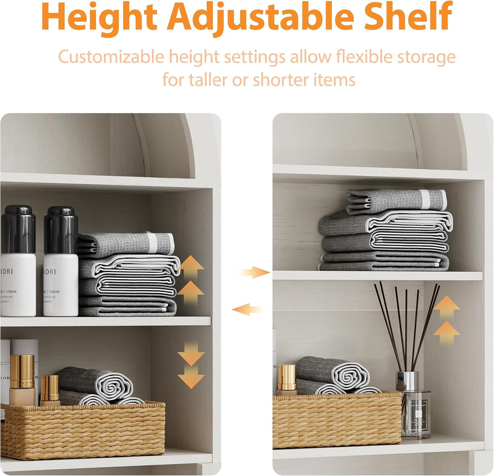Over The Toilet Storage Cabinet, 23.7”W Modern Storage Cabinet Over Toilet wi...