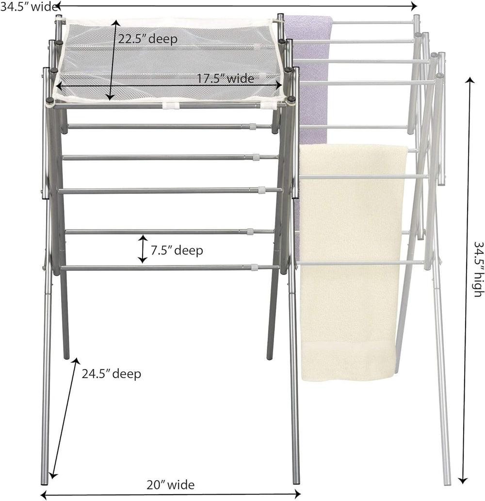 Household Essentials Clothes Drying Rack, Foldable, Expandable and Collapsibl...