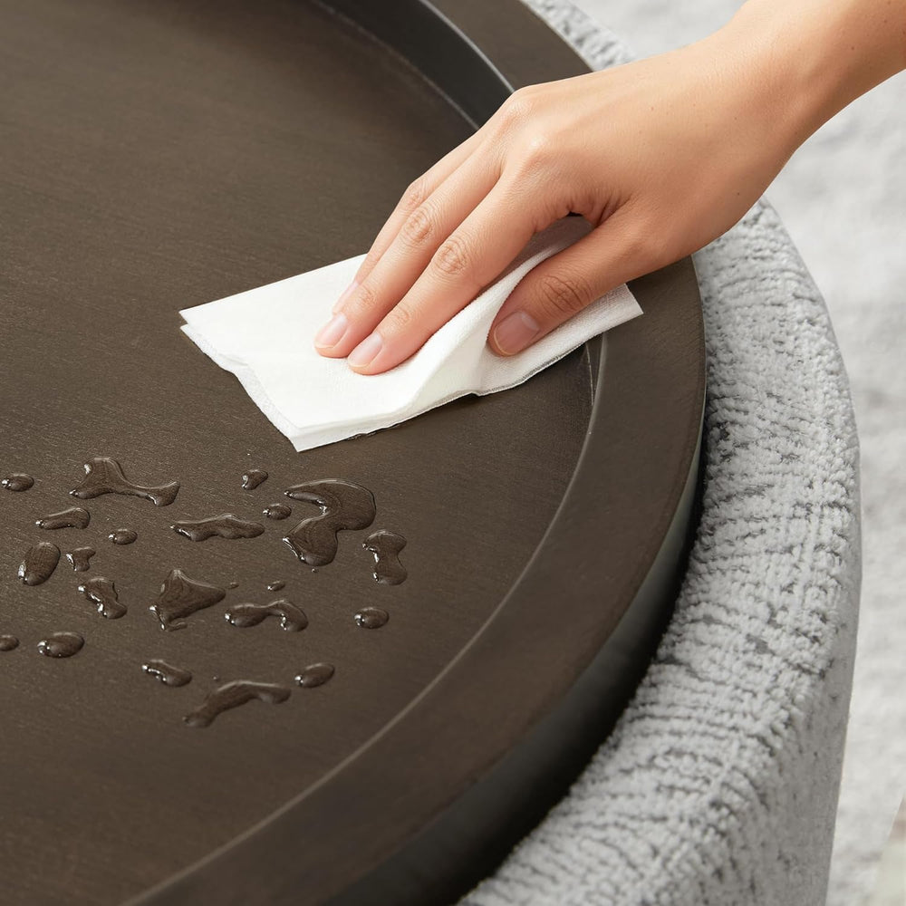 Zihanhome 30 Inch Round Storage Ottoman, Ottoman Coffee Table with Lift Off L...