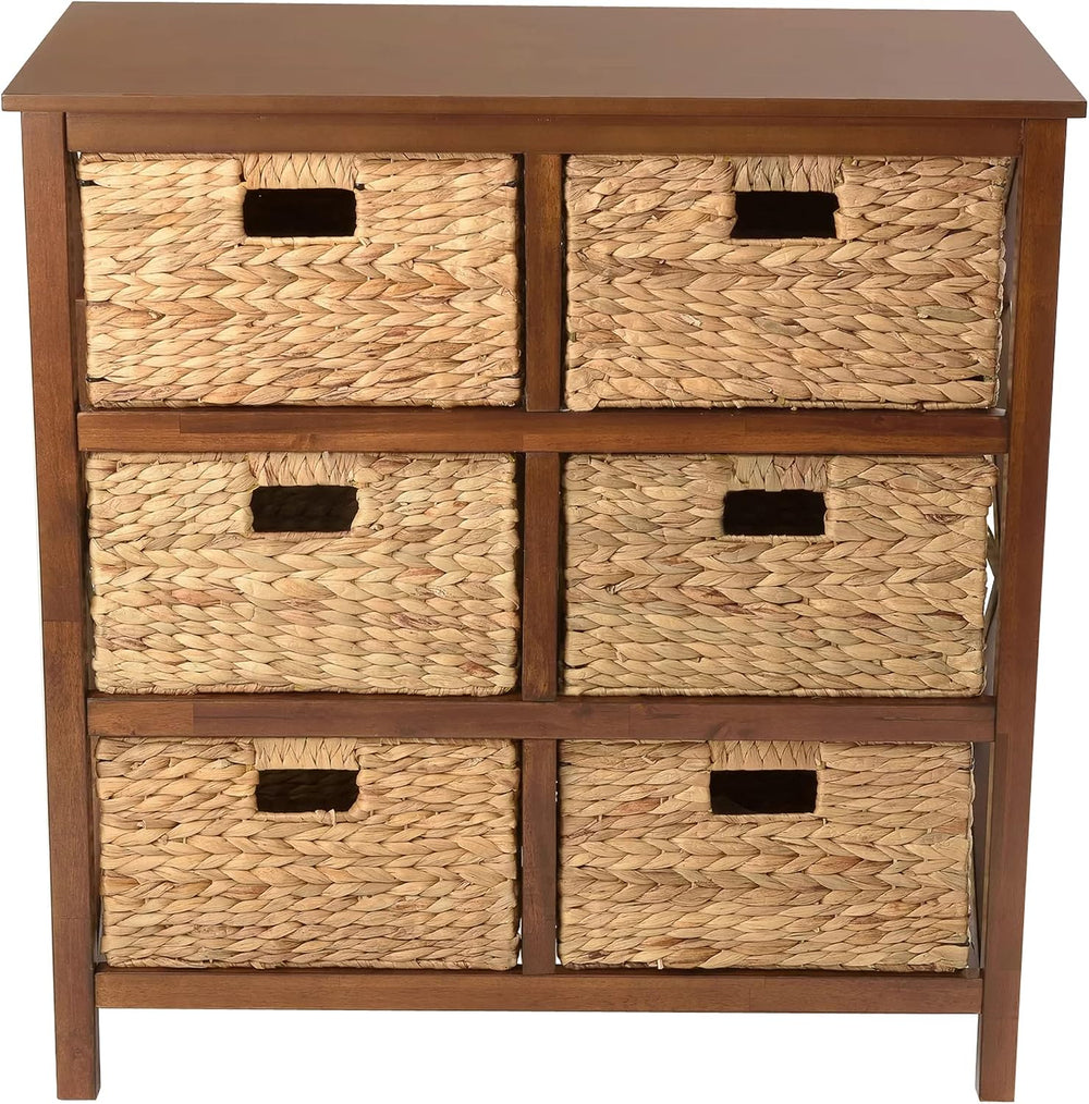 eHemco 3 Tier X-Side End Storage Cabinet, Walnut