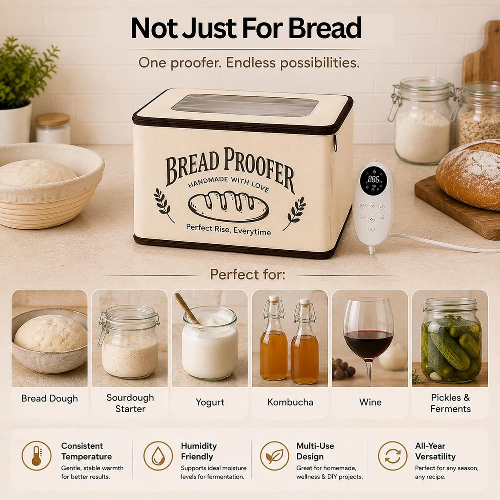 CasaChic Bread Proofing Box Kit - Folding Dough Proofer - Foldable Sourdough ...
