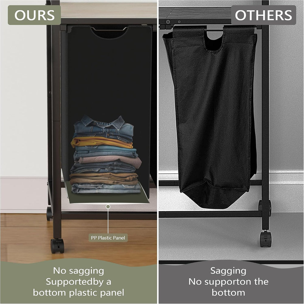 Laundry Hamper, Laundry Basket, Laundry Sorter with 2 Pull-Out and Removable ...