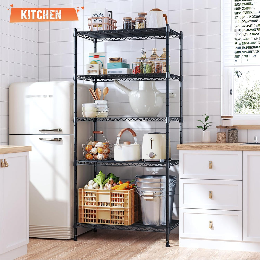 Romorgniz 5-Tier Shelf 1010LBS Storage Shelves Tool-Free Assembly,Adjustable ...