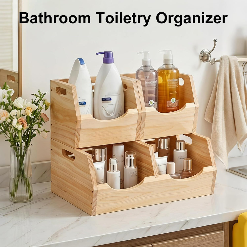 Large 2 Tier Stackable Potato and Onion Storage Bin for pantry