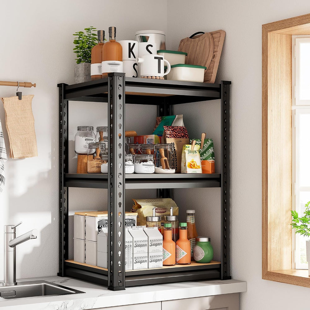 REIBII Storage Shelves for Pantry, Kitchen, 6 Tier Garage Shelving