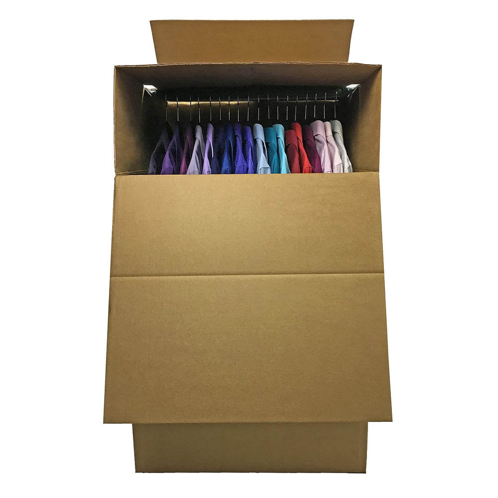 Uboxes "Shorty Space Saving Wardrobe Moving Boxes (Bundle of 6) 20"...