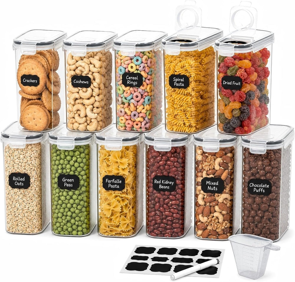 11 Pack Cereal Containers Storage Set (4L, 2.5L), BPA Free, Leak Proof