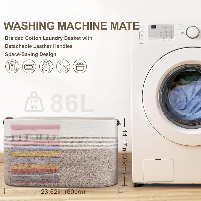 86L Extra Large Laundry Basket