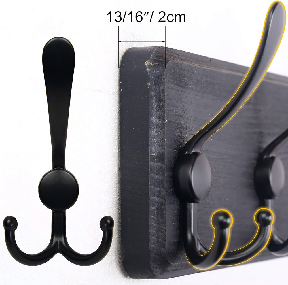 SKOLOO Coat Rack Wall Mounted - 38.3'' Long, Wooden, Heavy Duty, Rust...
