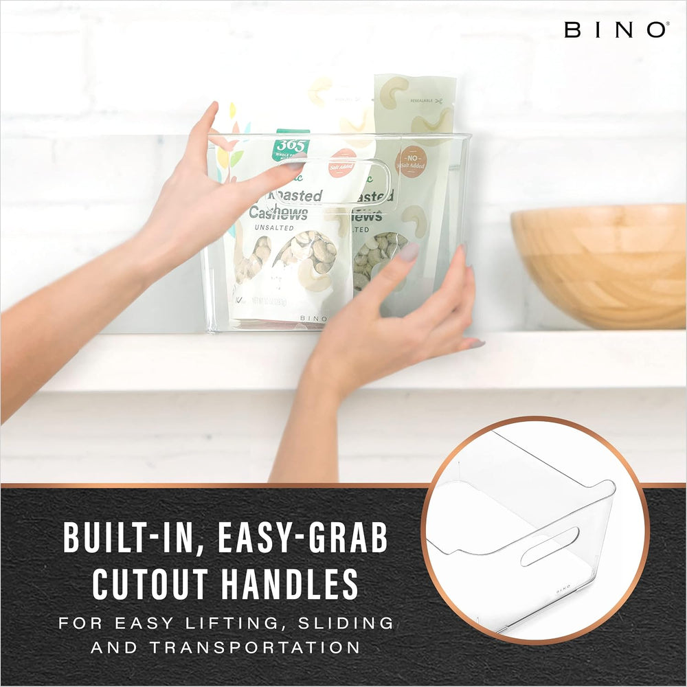 BINO | Plastic Storage Bins, X-Large - 2 Pack, Clear | THE SOHO COLLECTION | ...