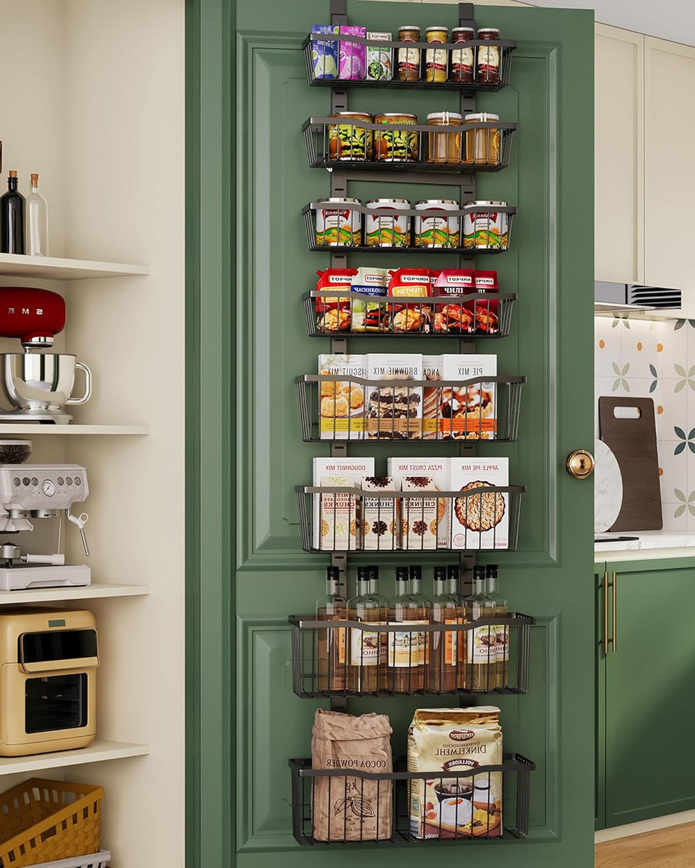 Over The Door Organizer,8-Tier Over The Door Pantry Organizer