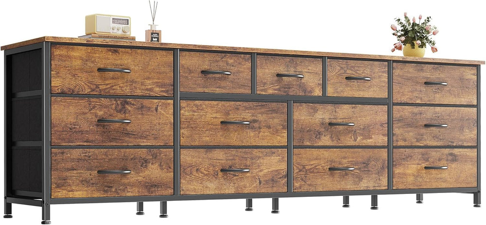 Huuger 70 Inch Long Dresser for Bedroom, TV Stand for 65, 75, 80 Inch TV
