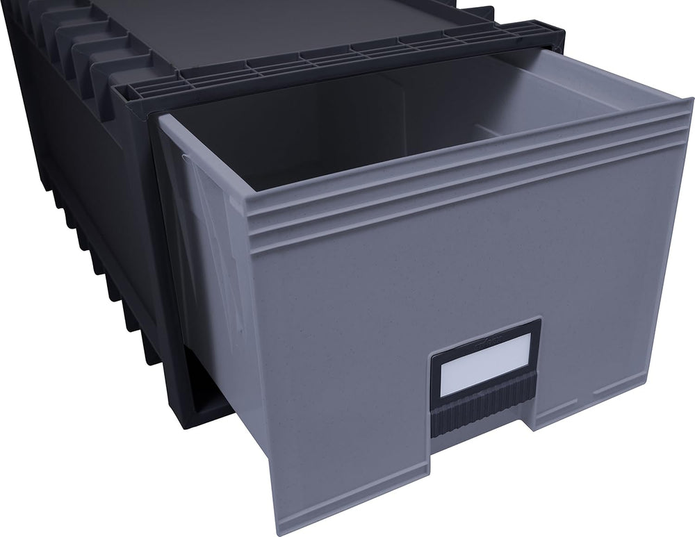 Storex, STX61106U01C, Archive Files Storage Box, 1 / Each, Black,Gray