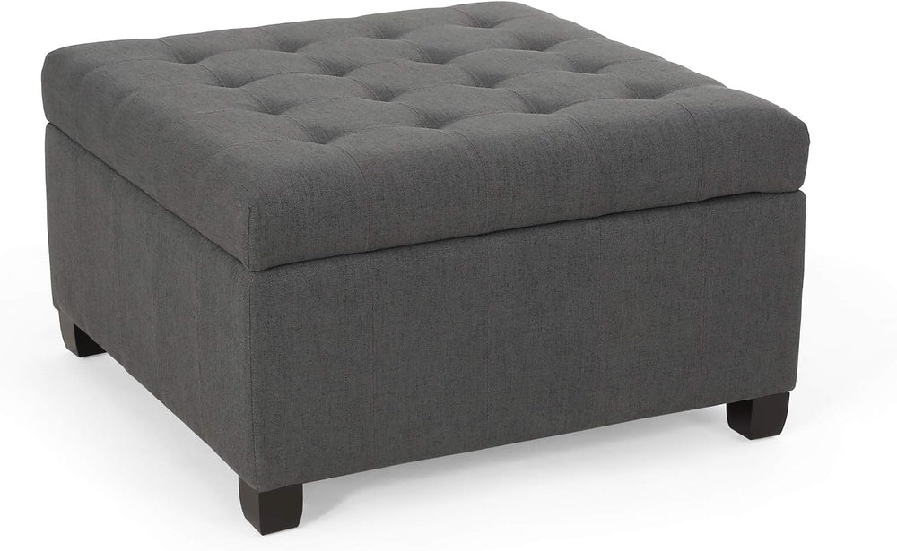 Christopher Knight Home Hedda Tufted Fabric Storage Ottoman