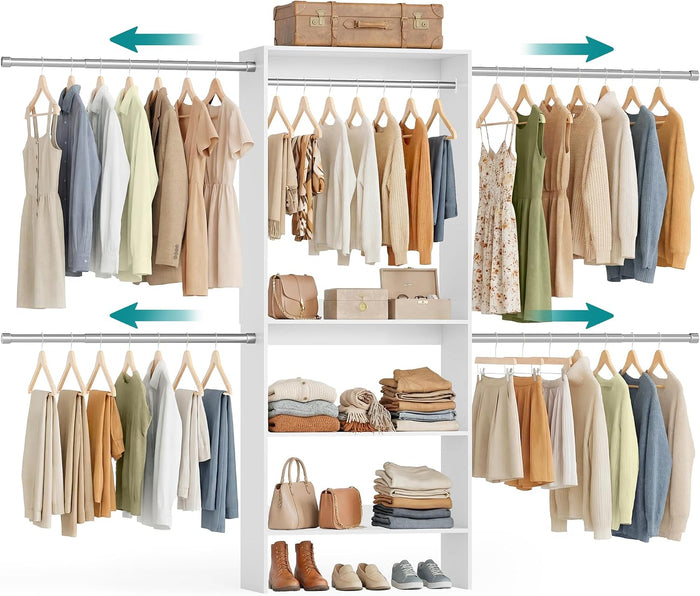 SONGMICS Closet System, Customizable Walk-In Closet Organizer System