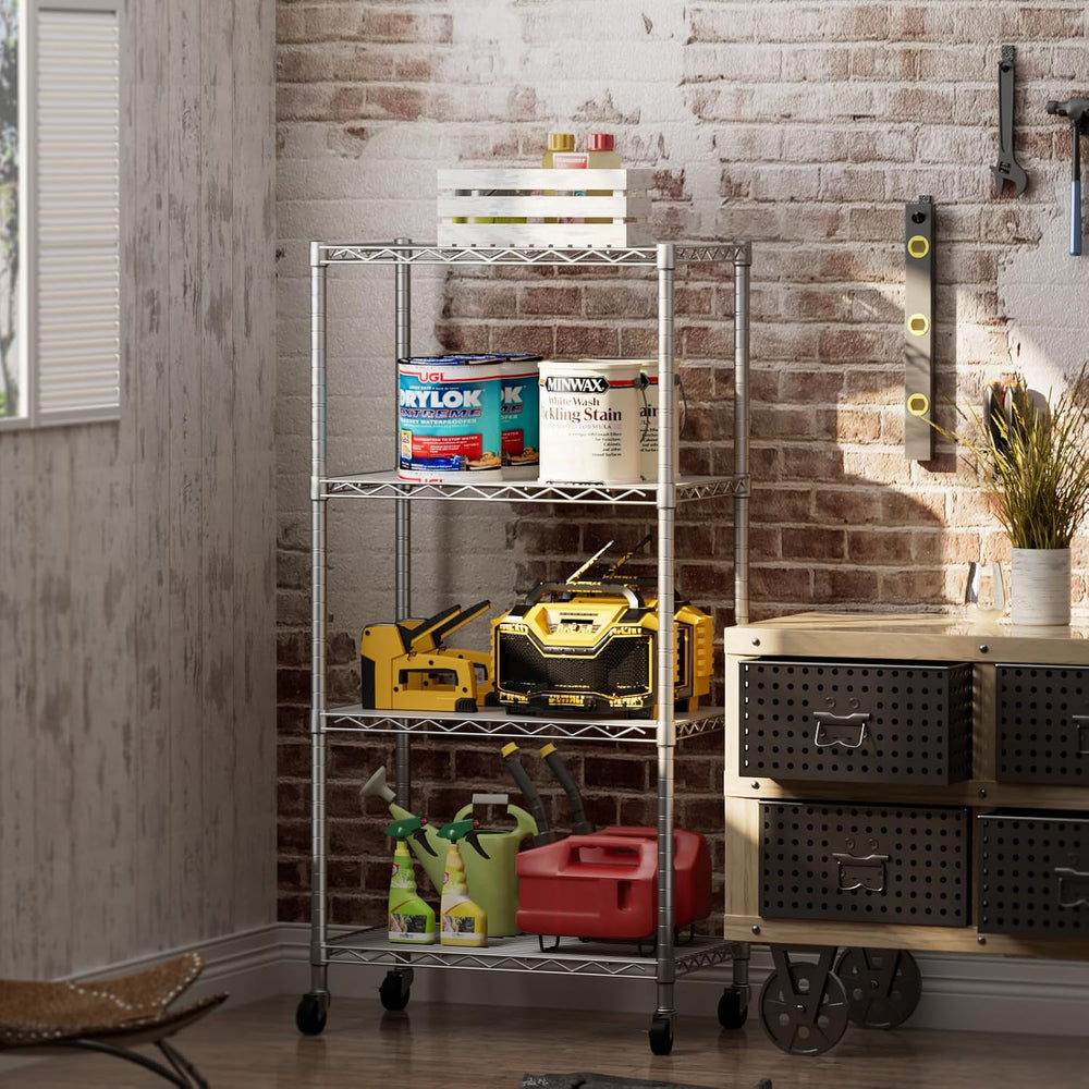 Golpart Shelves Storage Shelf Wire Closet Bathroom Organizers Metal Pantry
