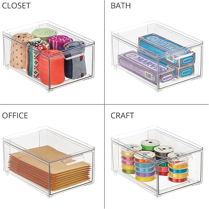 mDesign Stackable Storage Containers Box