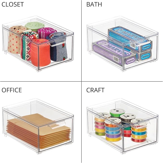 mDesign Stackable Storage Containers Box