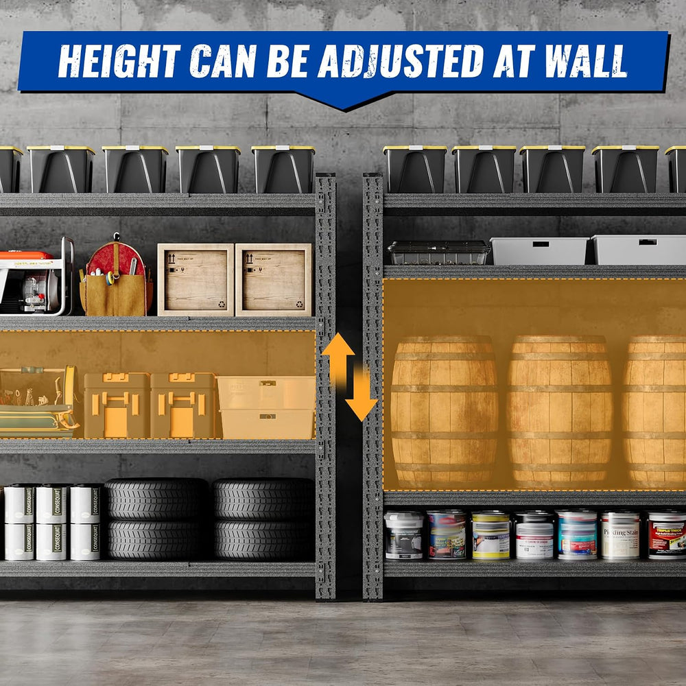 BYNSOE 78.8" W Heavy Duty Garage Shelves 7000lbs Garage Metal Shelving A...