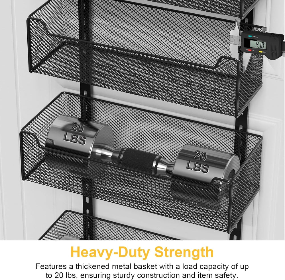 VyGrow Over the Door Organizer, 8-Tier Pantry Organizer with Fully Enclosed M...