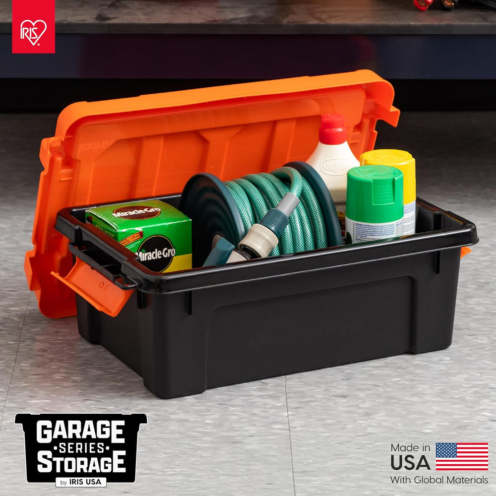 IRIS USA Lockable Storage Bins with Lids, 12 Gallon Heavy Duty, 2 Pack