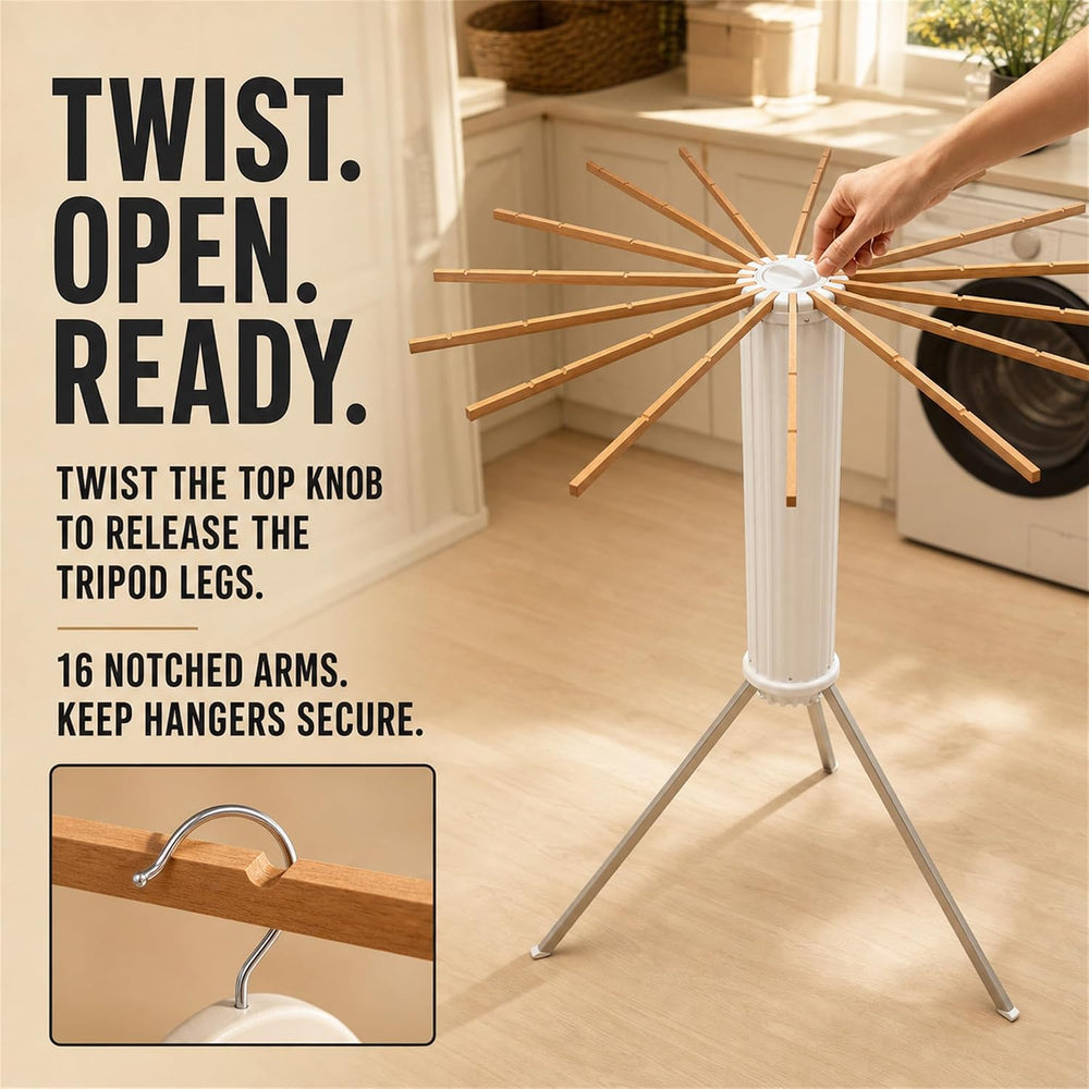 Clothes Drying Rack Foldable, Portable Laundry Drying Rack for Clothes with 1...