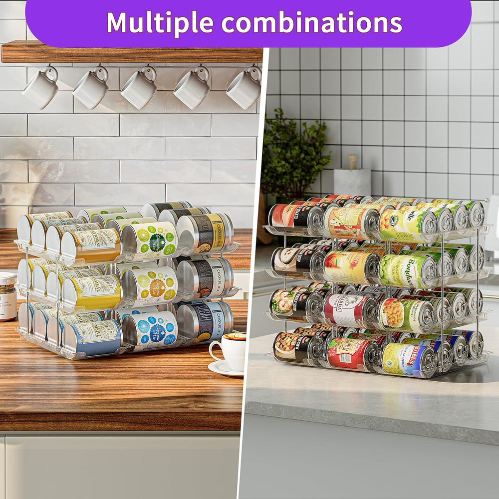 Can Organizer for Pantry, 4-Tier Modular Can Storage Rack