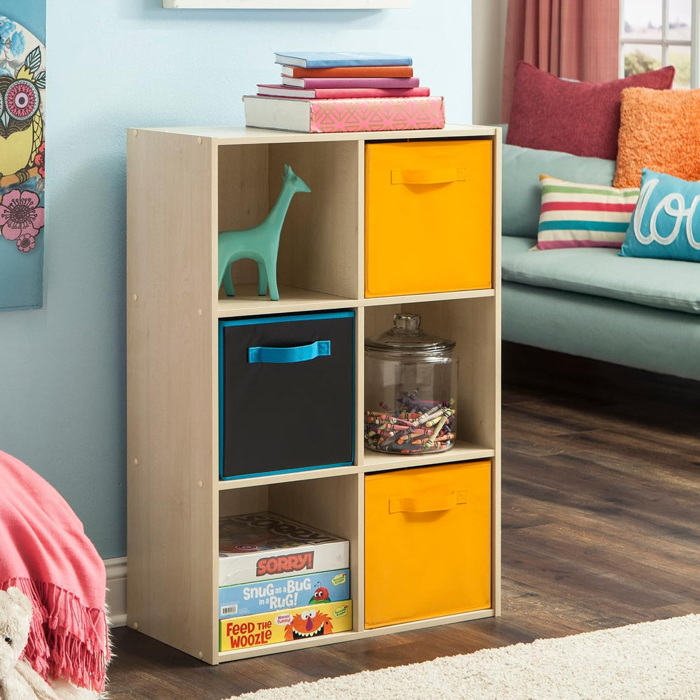 ClosetMaid Cubeicals 6 Cube Storage Shelf Organizer Bookshelf, Stackable, Ver...