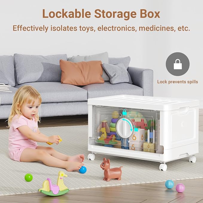BROVIEW 360Qt Lockable Stackable Storage Bins