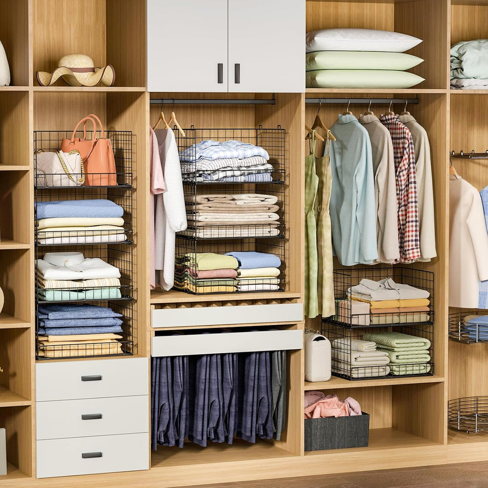 Yociyoga 6-Tier Stackable Closet Organizers and Storage Shelves, Closet Shelf...