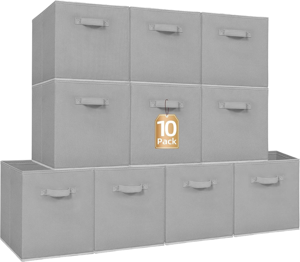 STORAGE MANIAC Storage Cubes, 13 Inch 10 Pack Collapsible Fabric Shelf Bins