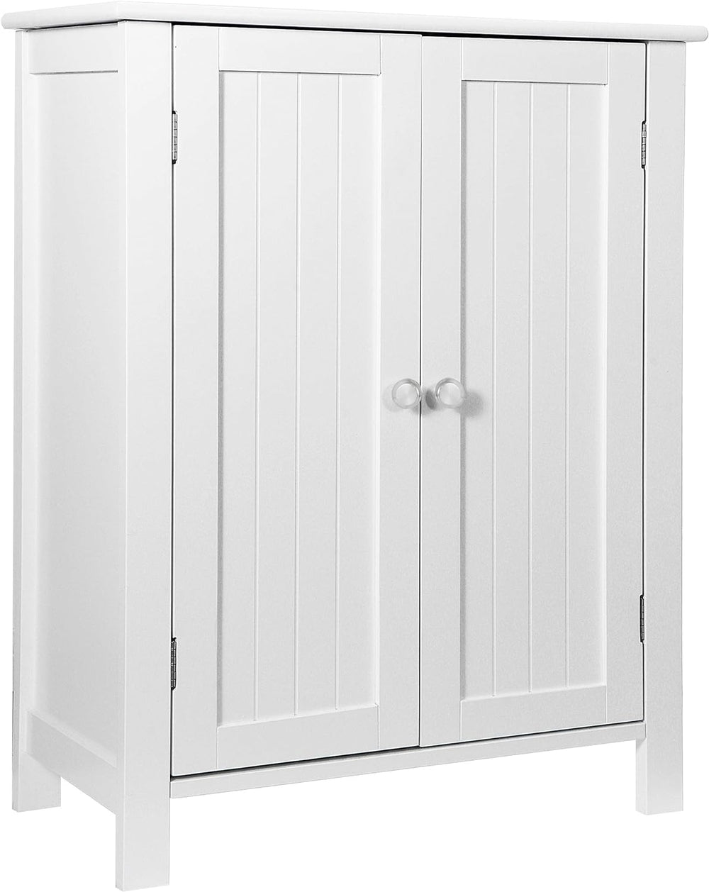 ZENY Bathroom Floor Storage Cabinet with Double Door + Adjustable Shelf, Wood...