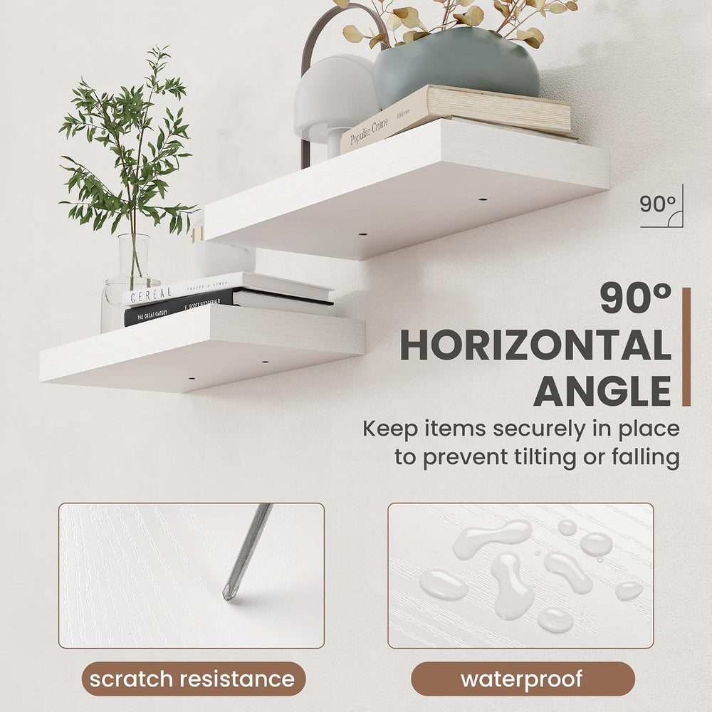 Acovy 48 Inch Floating Shelves, 8 Inch Deep Floating Shelves for Wall, Hangin...