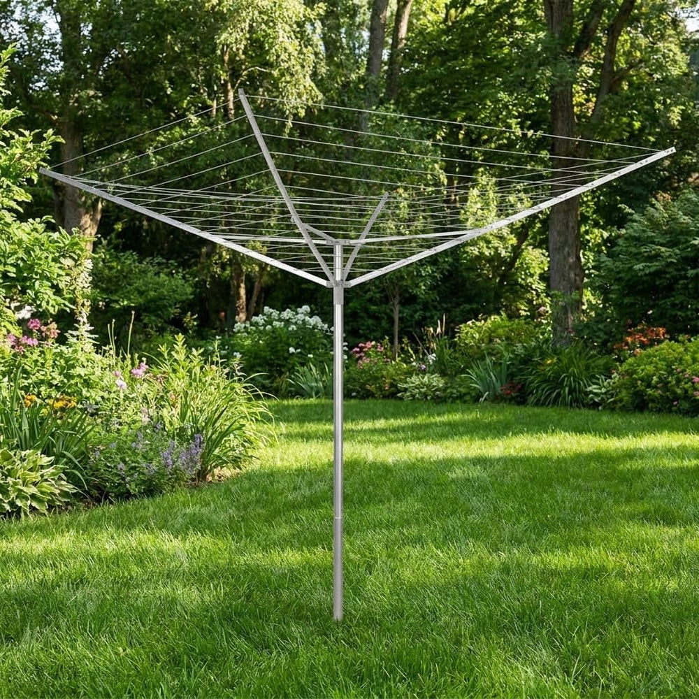 Household Essentials Collapsible Umbrella Clothesline Outdoor Dryer in Alumin...