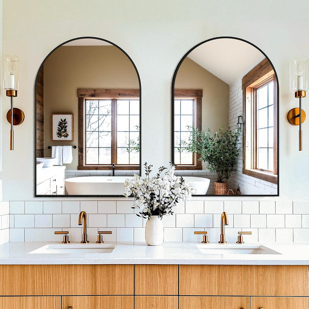 FICTOR 2 Pack 24" x 36" Arched Bathroom Vanity Mirror for Over Sink...