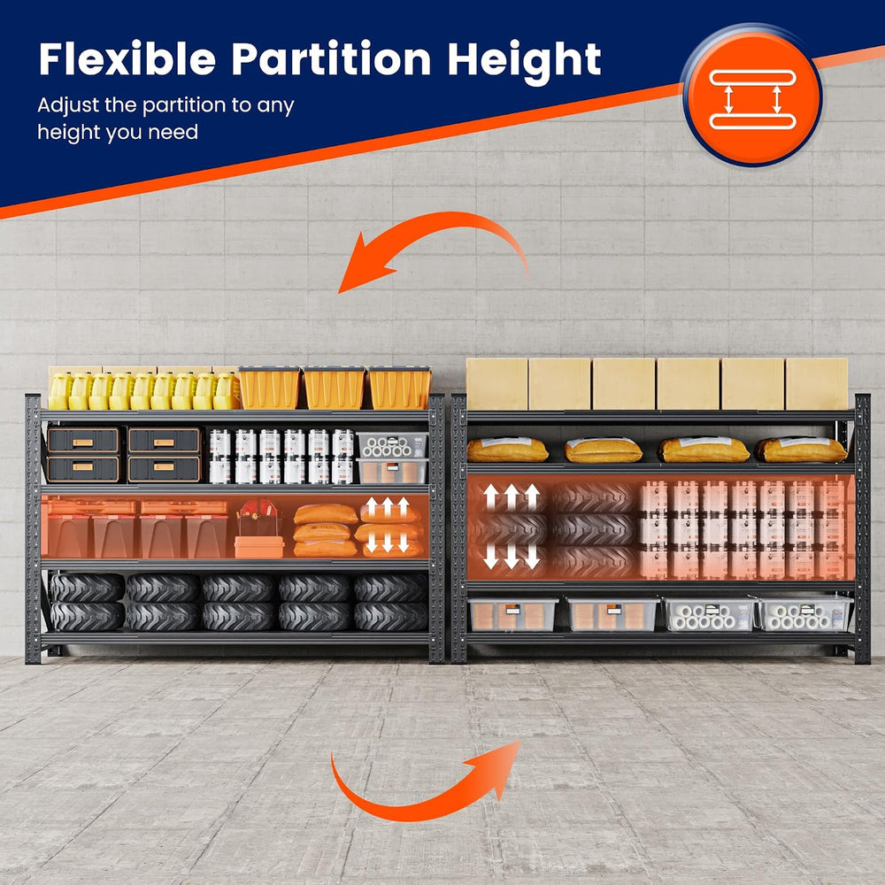 Yizosh Storage Shelves, 5000LBS Garage Shelving Unit, Metal Shelving Adjustab...