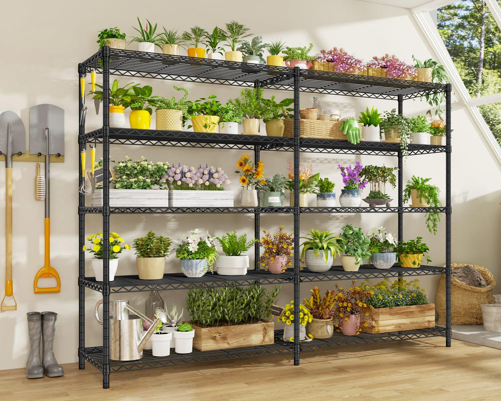 PrimeZone Heavy Duty Shelving Corner Shelves Pantry Shelving l Shaped Shelf