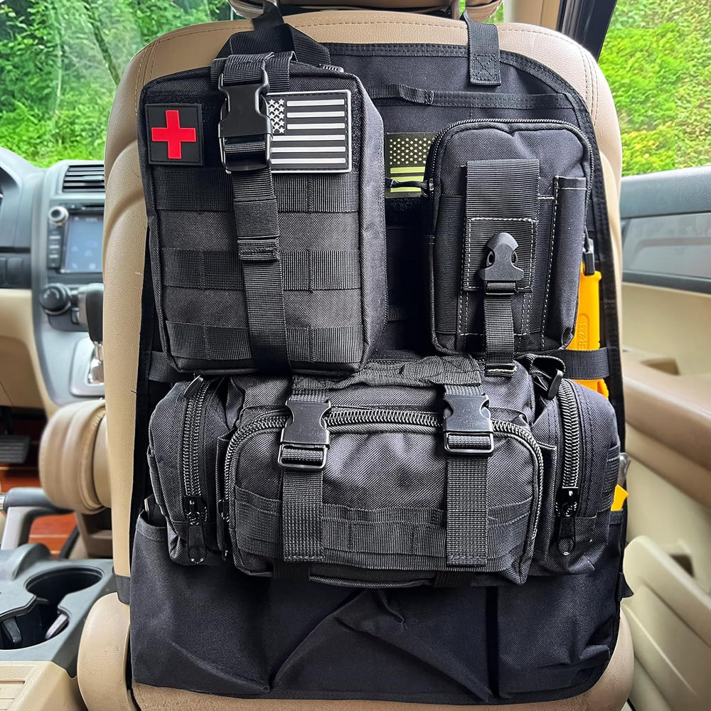 Car Seat Back Organizer Fit Most Cars SUV Trucks (Black-3)