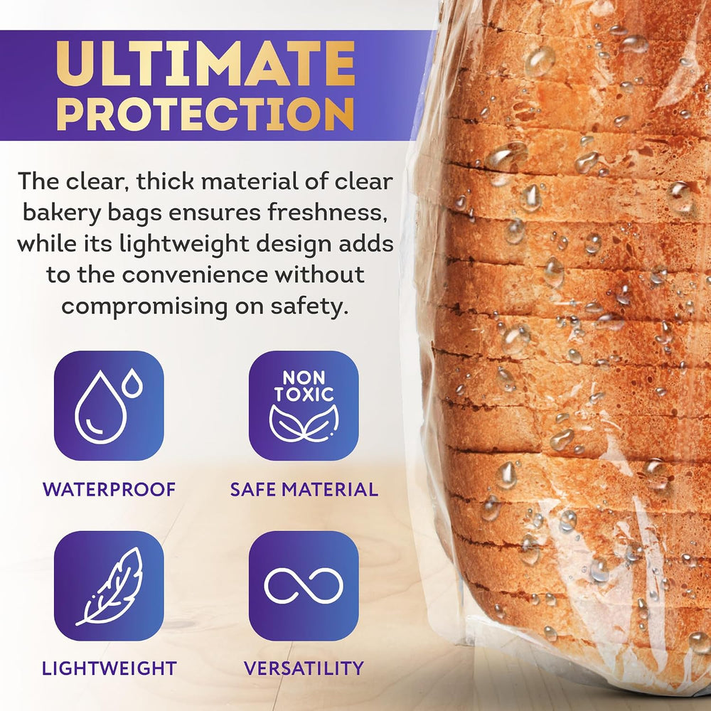 APQ Clear Gusseted Poly Bags, 8 x 3 x 20 Inch, 1000 Count