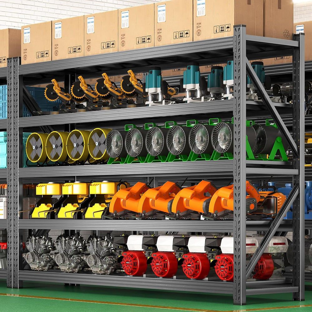JBLCC 8000LBS Garage Shelving Heavy Duty 63" W Storage Shelves 5-Tier Ad...